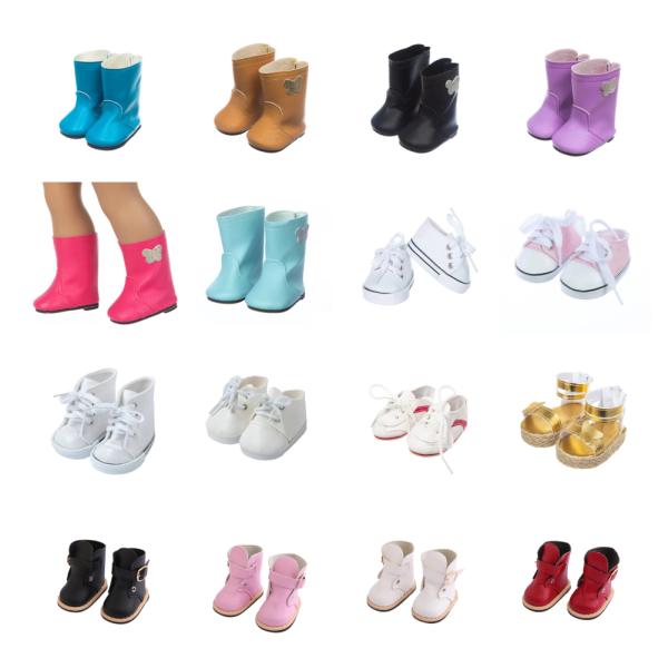ODM Doll Accessories 18inch American Girl Doll Shoes Boots 45cm dress up Winter Boots doll shoes