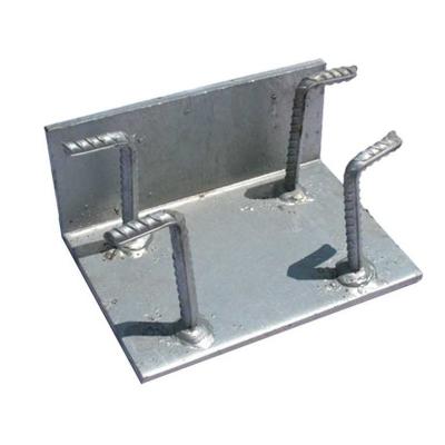 Silver Anodized Embedded Parts Embed Plate With Headed Studs