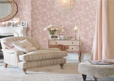 Non Woven Embossing Country Style Wallpaper Mould Proof For Home Decoration