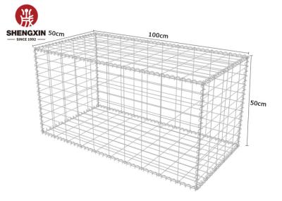 Galvanized 2*1*1m 3.0mm Gabion Wall Baskets Wire Mesh Fence Box