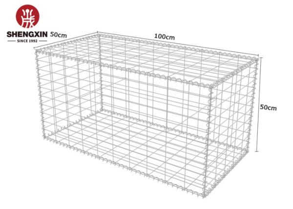 Galvanized 2*1*1m 3.0mm Gabion Wall Baskets Wire Mesh Fence Box