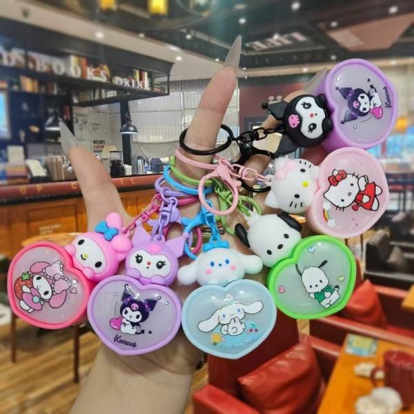 Cartoon Kuromi Key Chain Student Bag Hanging Decoration Cute Labubu Keychain