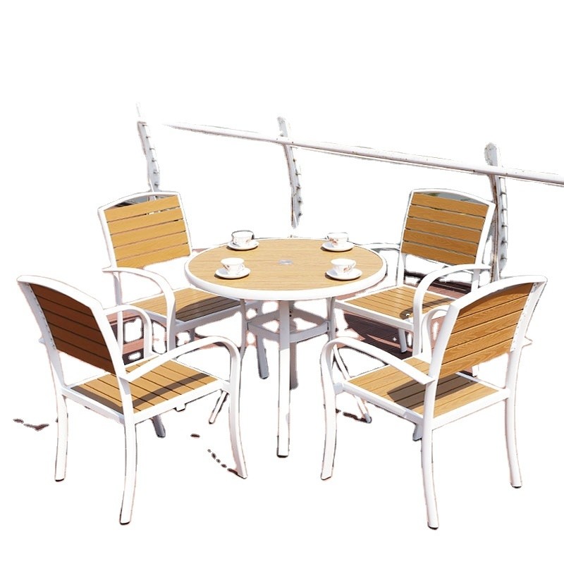 Outdoor Furniture Aluminum Garden Coffee Table Set with Customized Thickness and Design