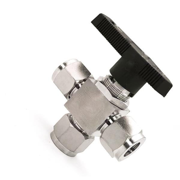 Водяной высокое давление из нержавеющей стали 3-сторонний шаровой клапан ручной Тип T