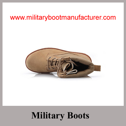 Wholesale China Made Brown Cow Suede Goodyear Military Desert Boot
