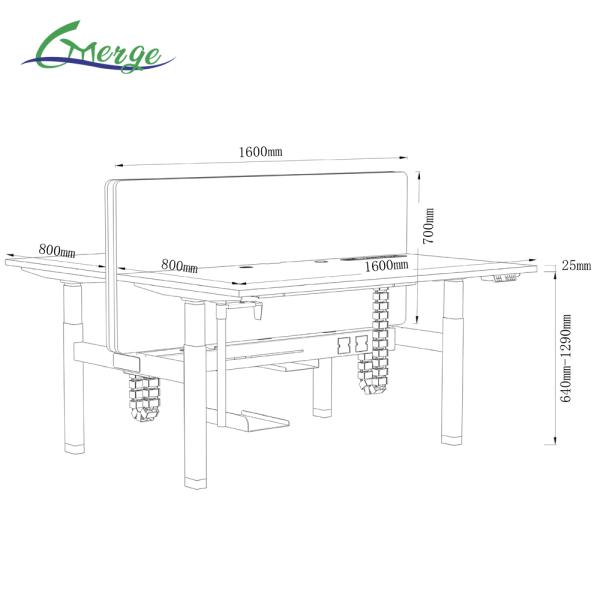 Effortlessly Switch Between Sitting and Standing with Uplift Electric Sit-Stand Desk 4 Memory Presets Optional Colors