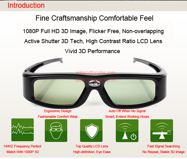 DLP Link 3D glasses TV film vision movie buy LG Sony Samsung Panasonic theater Benq Acer