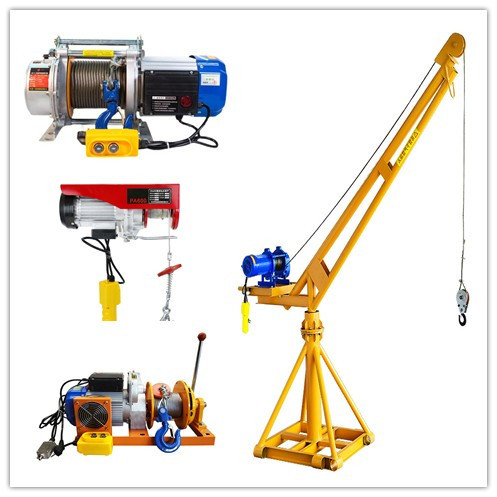 Fixed Mini Electric Hoist Crane Construction Roof Small Lift Crane With Efficient Motor