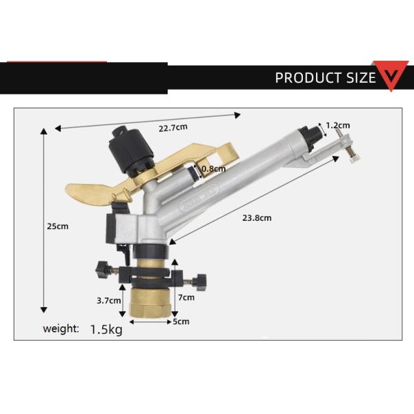 1 1/2' Sprinkler Gun Sprinklers portáteis Sistema de irrigação mina de carvão 16-29m