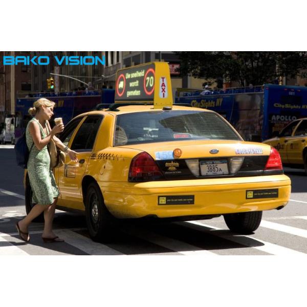 Movable Aluminum 5500 Nits Taxi Roof LED Advertising Screen