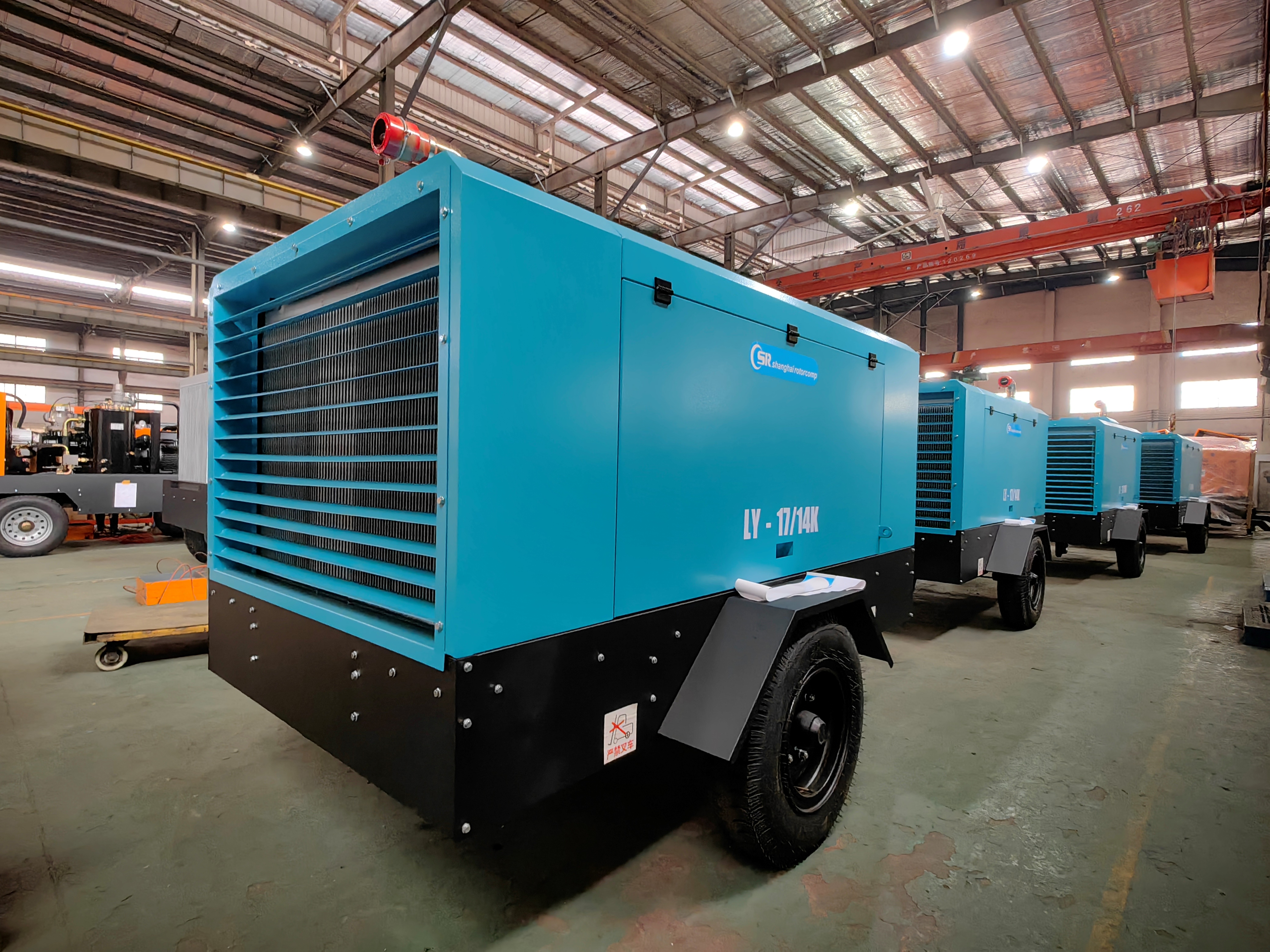 CE/ISO9001 200PSI 150-160HP Свинцовый компрессор на дизельном топливе для промышленных применений