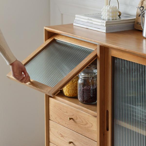 Multi-layer Kitchen Rack for Floor Storage of Home Appliances and Microwave Oven Made of MANGO Wood
