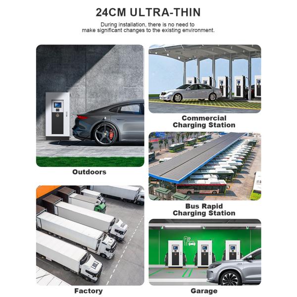 200A Output Current Double Gun OCPP EV Charger Commercial Fast Charger for Energy Acceptable Input Voltage Range 3-phase