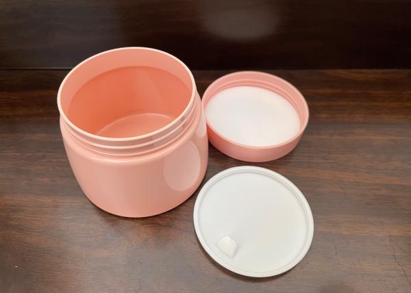 Frascos cosméticos plásticos cor-de-rosa alaranjados da cor 300g para cuidados pessoais