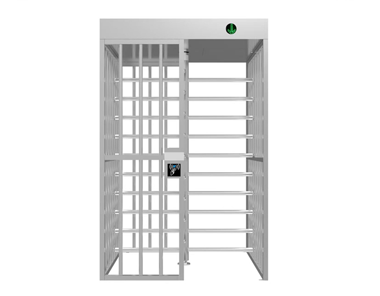 Stainless Steel Full Height Pedestrian Turnstiles Anti Rust Swing Flap Drop Arm Gate