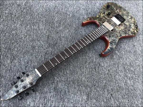 Custom Earts Electric Guitar with African Mahogany Body Black Hardware