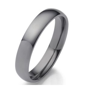 Silver Tantalum Ring Jewelry Polished Dome Blank Wedding Ring