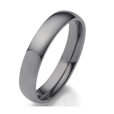 Anneau de mariage en argent de tantale bijoux dôme poli