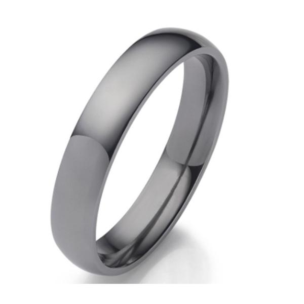 Silver Tantalum Ring Jewelry Polished Dome Blank Wedding Ring