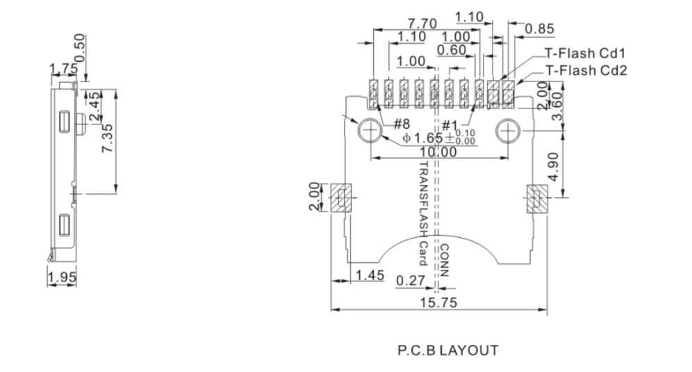 DC 5V владельца карточки соединителя гнезда SIM-карты 8 Pin для GSM и GPR