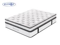 Colchão de mola duplo do bolso do hotel das camadas de veludo branco