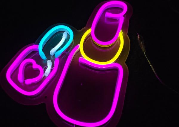 lipstick neon sign Cosmetics store channel letters, signboards, logos, advertising boxes, landscapes and stage decoratio