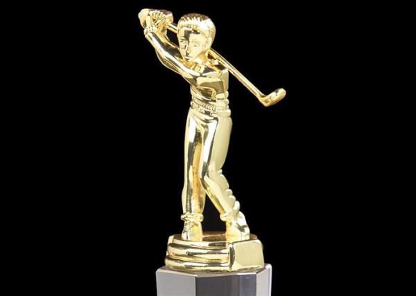 Crystal Base Metal Golf Trophy Cup For US Open Championship Business Leader