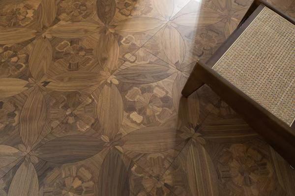 Noble Pattern Walnut Panel Engineered Wood Flooring, 600 x 600MM
