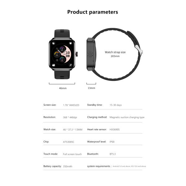 Linux OS NX22 AMOLED Smartwatch with Heart Rate and Blood Oxygen Monitoring