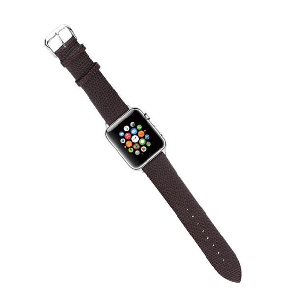 Watch band for Iwatch Series 5 4 3 Lizard Pattern Cow Genuine leather Black Bracelet Strap wristband 38mm 40mm  42mm 44m