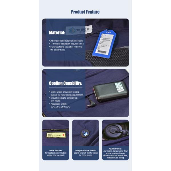 Длина одежды Регулярный износостойкий решетчатый охлаждающий жилет для вставки охлаждающего льда