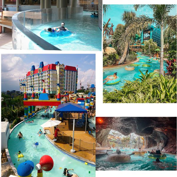 OEM Commercial Water Park Swim Wave Pool Water Play Structures For Family Fun