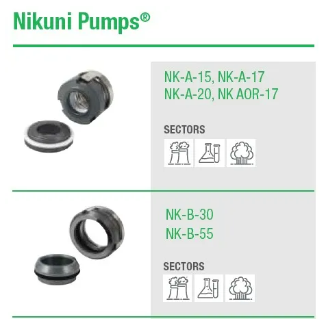 Water Seal PTFE Mechanical Seal for Nikuni Ktm Pump Ktm20n Ktm25n Ktm32n Ktm40n Ktm50s1/S2/S3 Ktm65s2 Ktm80s