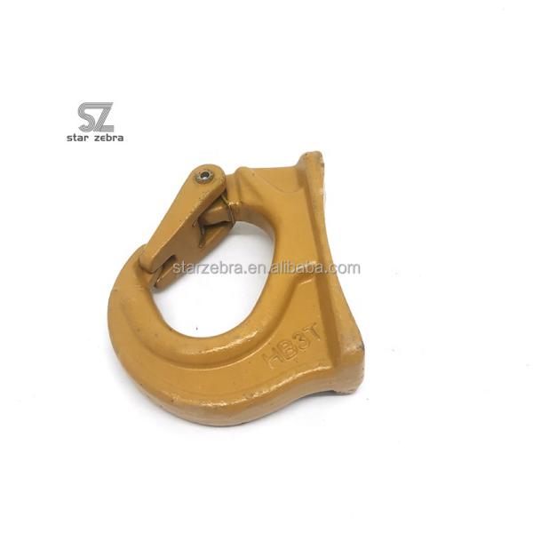High Load Capacity Black Alloy Steel Weld On Bucket Lifting Hook for Excavator