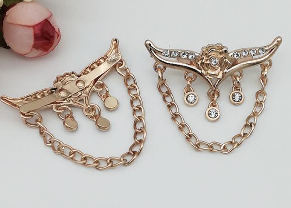 Corrosion Resistant Customized Shoe Accessories Chains For Gifts Shoe , Ladies Shoe