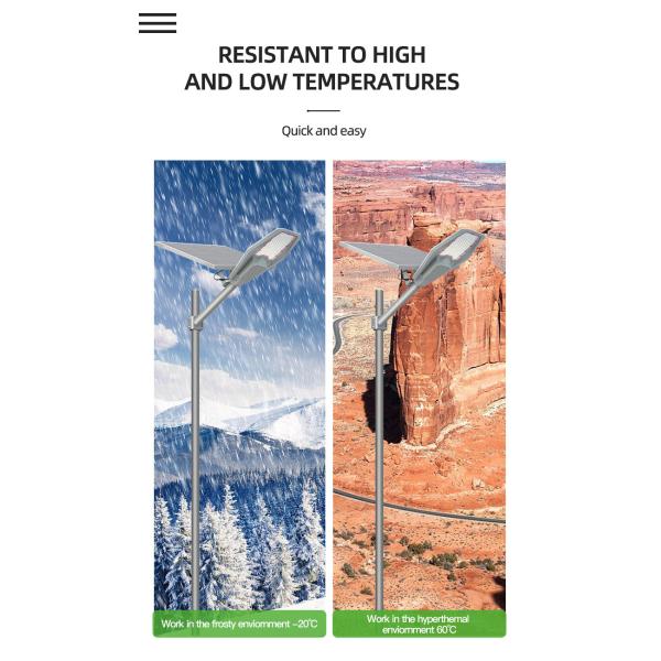 Толстые алюминиевые уличные светы 200 ватт солнечные порученные, солнечный приведенный в действие уличный фонарь IP65 делают водостойким