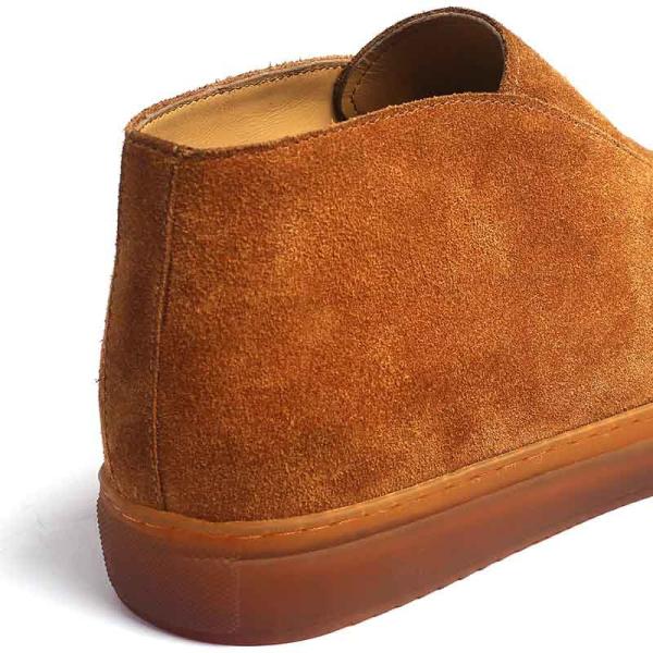 Brown Rubber Outsole Mens Leather Durable Casual Shoes