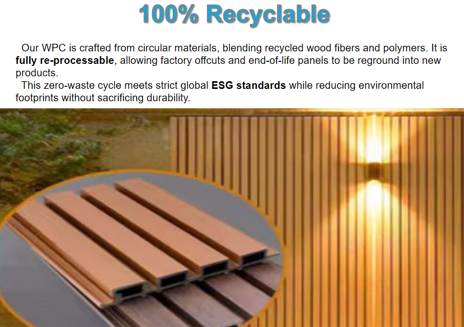219*26mm Durable Exterior WPC Wall Panels With Extreme Temperature Tolerance