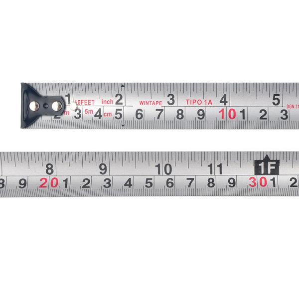 5m 16ft Auto Lock Steel Tape Measure Heavy Duty Rubber Acrylic Coated Blade Balanças Imperiais Métricas
