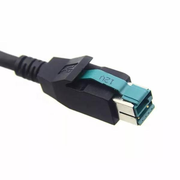 DC 5.5x2.1 POS Machine Cable , Straight USB To 12V DC Power Cable