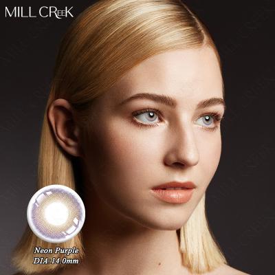 O roxo de néon natural do OEM colore lentes de contato de 14,2 milímetros