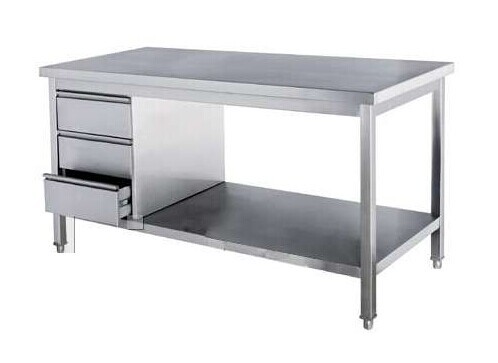 freestanding коммерчески таблица работы кухни нержавеющей стали с 3 ящиками