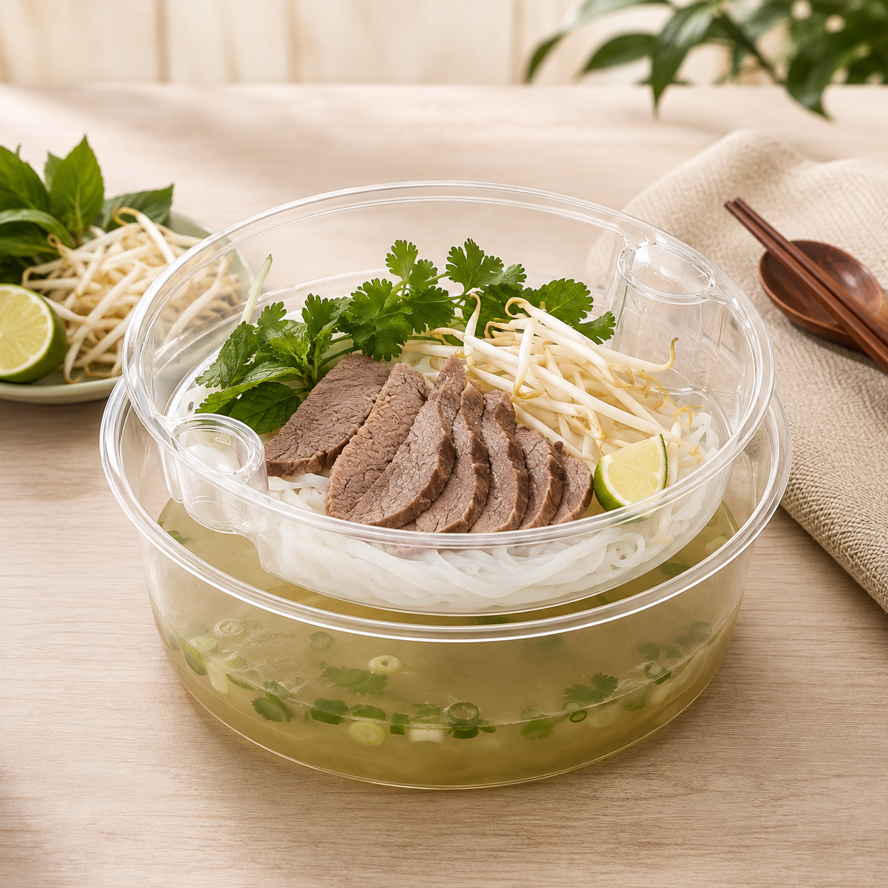 175mm Series Clear Round Inner Tray for Side Dishes / Meal Toppings