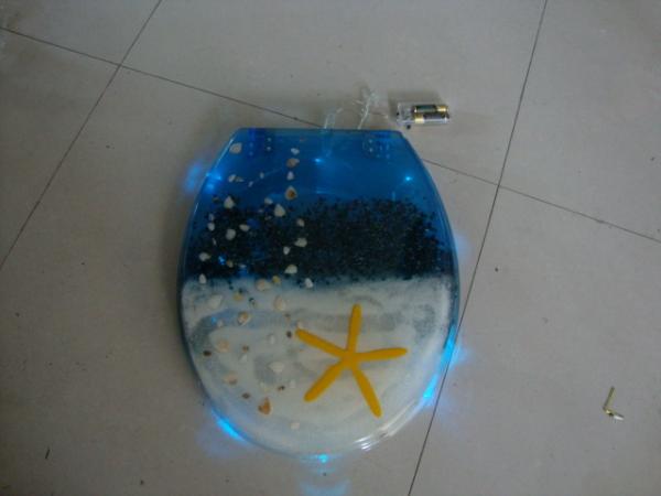 LED poly-resin toilet seat cover,RESIN toilet seat,tranparent toilet seat,sanitary ware,bathroom,decoration