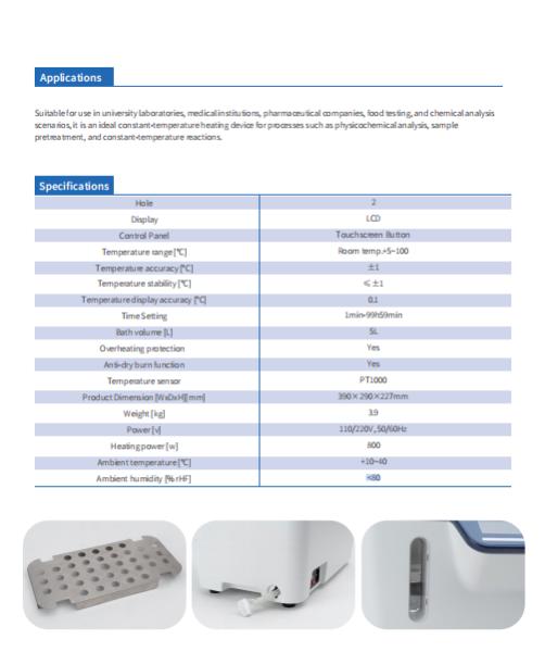 Digital Laboratory Water Bath PID Temperature Control Water Bath 5L