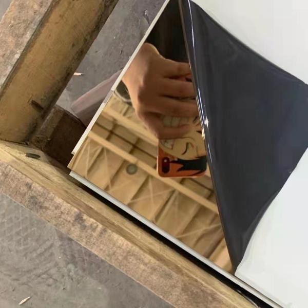 201 Stainless Steel Metal Sheet 2B NO.1 With Gold Mirror Black Hairline Burr Finishing