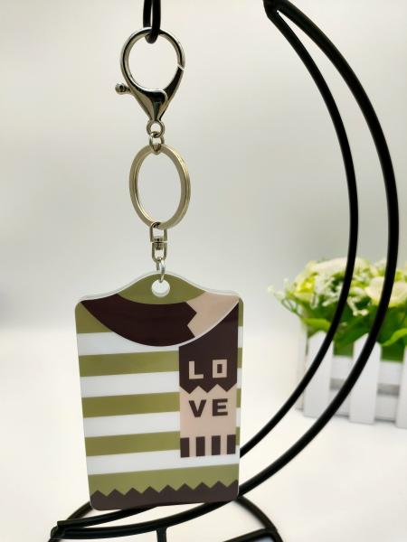 Twinkling Key Ring With Card Holder 5mm Thick Silkscreen Printed