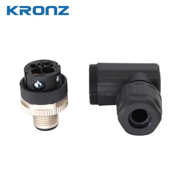 M12 A-Coded 4-Pin Circular Connector IP67 Screw Locking