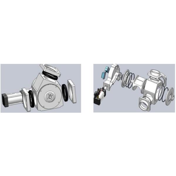 DN250 двухсторонняя нержавеющая сталь пневматического клапана 316L санитарная