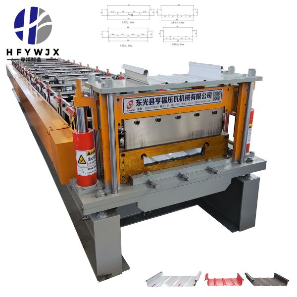 Heavy Duty 430 Standing Seam Metal Roof Machine 600mm Feeding Width 14 Row Molding